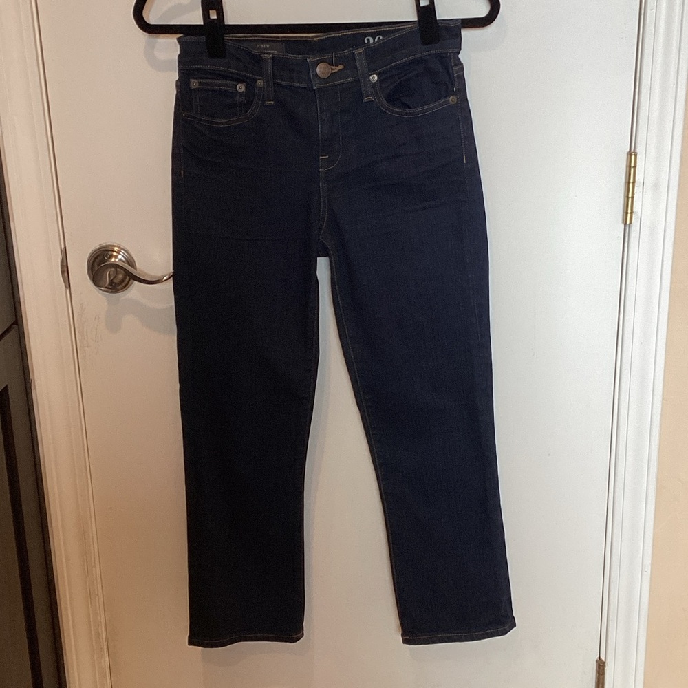 J. Crew Women's Deep Indigo Straight Leg Jeans
